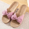 Womens Butterfly Home Slippers EVA Outsole and Cotton Fabric Lining for All Seasons with Open Toe Style