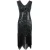 Import Womens vintage V-neck plus size gatsby  women sequin beaded evening dress from China