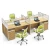 Import Wooden Curved 4  Person L-Shape Workstation Office Cubicle Partitions from China