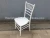 Import Wooden White Chiavari Chair With Black Cushion Events Used Stackable Tiffany Banquet Chairs from China