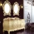 Import WTS201 foshan manufacturer made luxury antique golden bathroom vanity with double basin from China