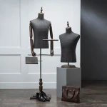 Xinji Top Grade Modern Manikin Upper Body Suits Display Dummy Mannequins Torso Fabric Covered Male Mannequin