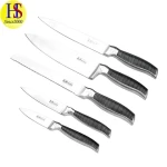 Yangjiang 5-Piece Stainless Steel Royal Swiss Kitchen Knife Set with Black Coated Hollow Handle Essential Knife Sets