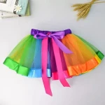 Yong Girls Dress Rainbow Baby Tutu Skirt For Toddler