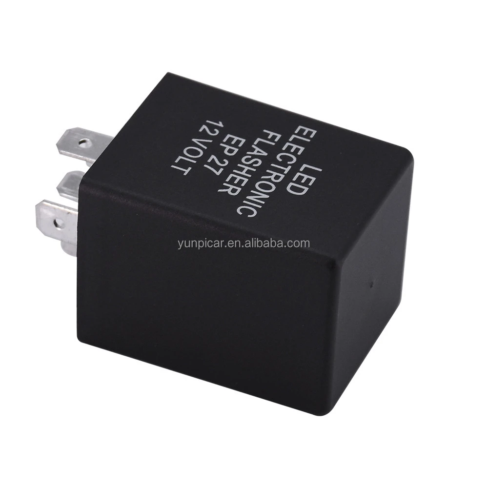 YUNPICAR 5 Pin EP27 FL27 Electronic LED Flasher Relay for Turn Signal Bulbs Fix Hyper Flash Rapid Blink Issue