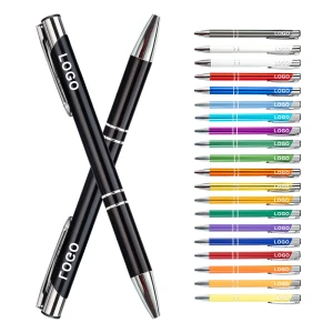 New Promotion Cheap Ball Point Metal Pens With Personalized Custom Laser Engraved Print Branded Logo Manufacturer Ballp