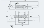263 Latch Spring Bolt Latch, Carbon Steel & Stainless Steel, Electroplating & Vibration Polishing