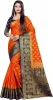 Woven Banarasi Silk Saree (Orange)