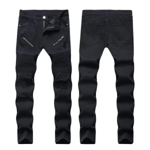 2022 New Men Skinny Jeans Pants Fashion Men Jeans Wholesale Elastic waist Slim fit Jeans