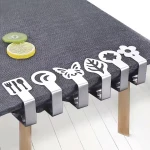 Stainless Steel Tablecloth Clips Decorative Leaf Flower Tablecloth Holder Non-slip Table Cover Clamps For Picnic Weddin