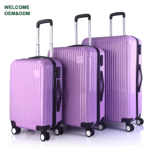 Custom Carry On Vintage Wholesale 3 Piece Trolley Trolly Bag Luxury Designer ABS PC Suit Case Travel Luggage