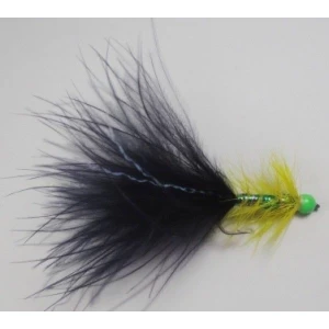 DANCER BLACK TAIL YELLOW HACKLE GREEN BEAD