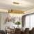Import Luxury Round Gold Crystal Ceiling Light Modern Rectangle Crystal Pendant Chandelier Lamp from China