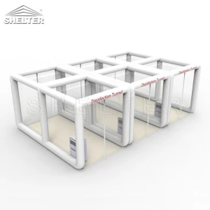 Portable Mobile Disinfectant Entrance Box with Flat Roof