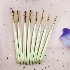 Newest High Quality Synthetic Hair Wooden Handle Gel Nail Art Brush
