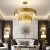 Import Luxury Round Gold Crystal Ceiling Light Modern Rectangle Crystal Pendant Chandelier Lamp from China