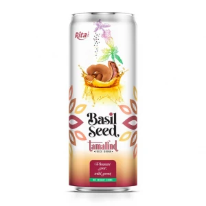 330ml cans Basil seed drink with Tamarind juice from RITA beverage export