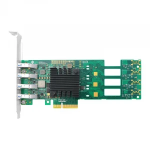 Linkreal 4 Port USB 3.0 Type-A PCI Express Expansion Card PCIe to USB 3.0 Host Controller Card Super-speed 5Gbps with 15 Pin Power Connector