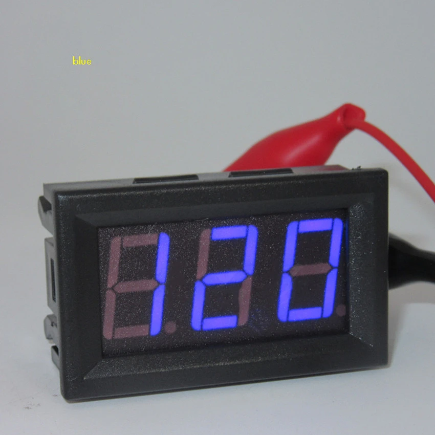 0.56 inch LED DC5V to 120V Digital Voltmeter Car Motorcycle Voltage Meter Volt Detector Tester Monitor Panel Blue