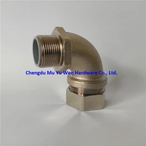 90d elbow nickel plated brass metric thread fittings