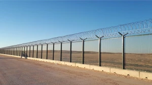 Razor wire fence