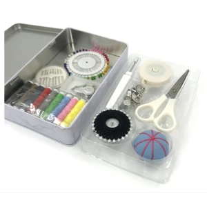 Sewing Kits in Metal Tin Box for Home Travel Sewing Accessories with Sewing Tools