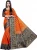 Import Woven Banarasi Silk Saree (Orange) from India