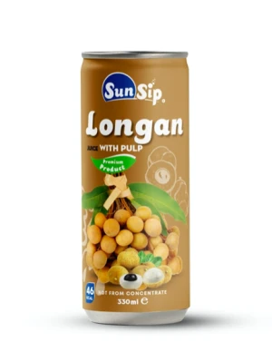 SUNSIP FRUIT JUICE with Longan – 250ml slim can