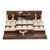 Luxury brown wooden veneer step watch display stand holder