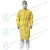 Import AAMI Level 4 Gown ASTM F1670 F1671 Yellow PE SMS Chemical Resistant Isolation Gown from China