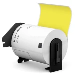 Brother DK-1241 Removable Yellow Labels 4'' x 6''