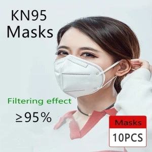 KN95 Face Mask CE NIOSH In Stock FFP2 KN95 Masks Breathing Safe Folding Style Respirator Mask Face Dust Mask For Adult(Color:white
