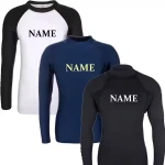 Wholesale Custom Logo Sublimation Printed Swimsuit Swim Rash Guard Bjj Surf Rashguard Long Sleeve Oem Quick Dry Rash gu