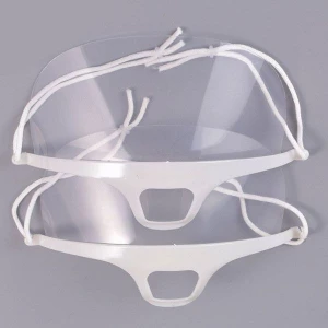 High quality Anti saliva food hygiene clear plastic transparent face mask for food service