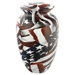 American Flag Aluminum Urn