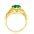Import Genuine 925 Silver Rings for Women, Gemstone (24K Gold Plated 2ct Emerald)) from Australia