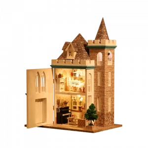 1 24 scale DIY house castle doll house wooden kits miniature furniture