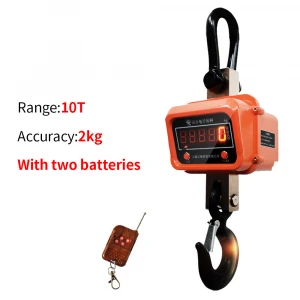 10 Ton  Electronic OCS   Remote Control Digital Wireless Industrial Hanging Scale  Weighing Crane Scale with 2 batteries
