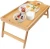 Import 100% Bamboo Foldable Breakfast Desk Eco-friendly Bed Serving Tray with Legs Portable Coffee Table Wooden Picnic Furniture from China