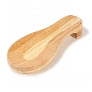 100% Organic Bamboo Large Spoon Rest Wooden Utensils Holder