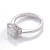 Import 10K White Gold Jewelry Rhodium Cushion 2.0ct Moissanite Diamond Wedding Rings from China