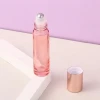 10ml glass roll on bottle rose gold essential oil ball glass bottle supplier empty round Ready to ship roller bottle