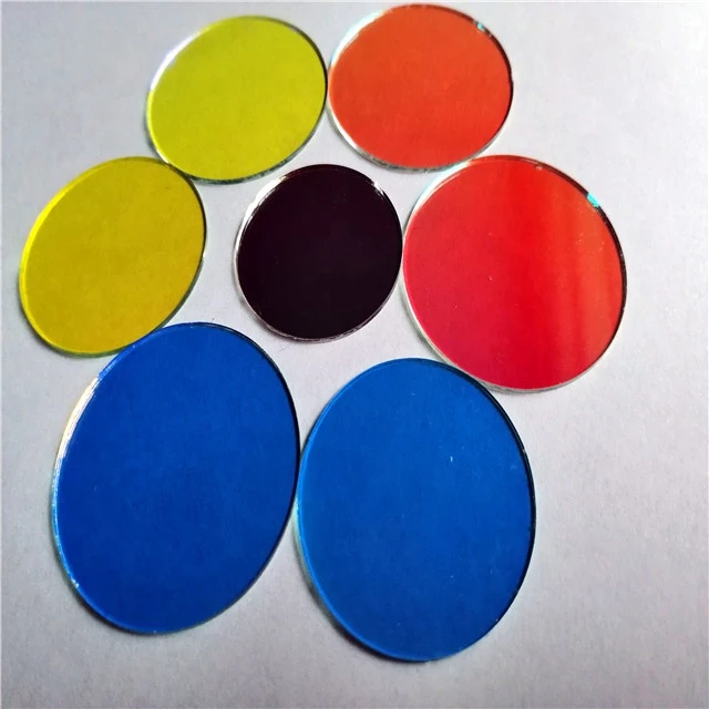 1.0mm thick  high temperature dichroic color glass filter for flashlights/projector
