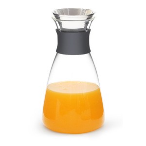 1500ml glass Drip-free Carafe with stainless steel  Lid Glass Water Pitcher Carafe Ice Tea Maker