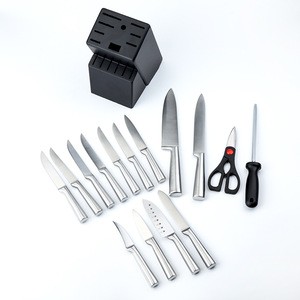 16-Piece Kitchen Knife Set Including Scissor and Self Sharpening Knife Sharpener Stainless Steel Knife Set