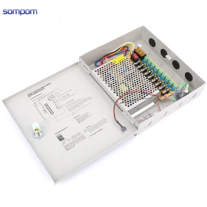 18 Channel Port Output 220v ac dc 5a 10a 20a 30a 12v switching power supply for cctv camera power supply distribution box