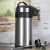 Import 1.9L 2.2L  2.5L 3L Double Wall Stainless Steel Silver Air Pump Dispenser Pot Tea Coffee Vacuum Airpots from China