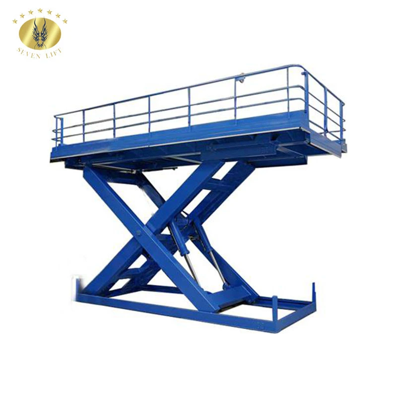 1m mini electric scissor fixed stage platform lift with roller conveyor top