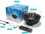 2 in 1 LED Night Light Star Projector Ocean Wave Projector with Remote Control Music Speaker for Children and Adults