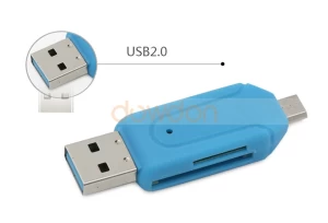2 in 1 USB OTG Card Reader Universal Micro USB OTG TF/SD Card Reader Micro USB OTG Adapter